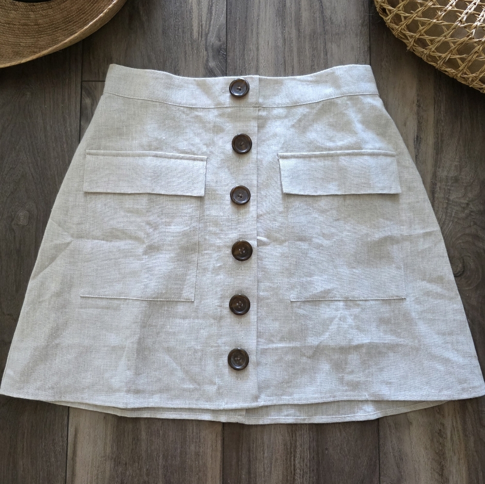 NWT Reformation Maeve Linen Skirt - Picture 5 of 12